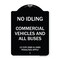 Signmission No Idling Commercial Vehicles and All Buses 13 CCR 2480 and 2485 Penalties Apply, BW-1824-23845 A-DES-BW-1824-23845 - alternate 1